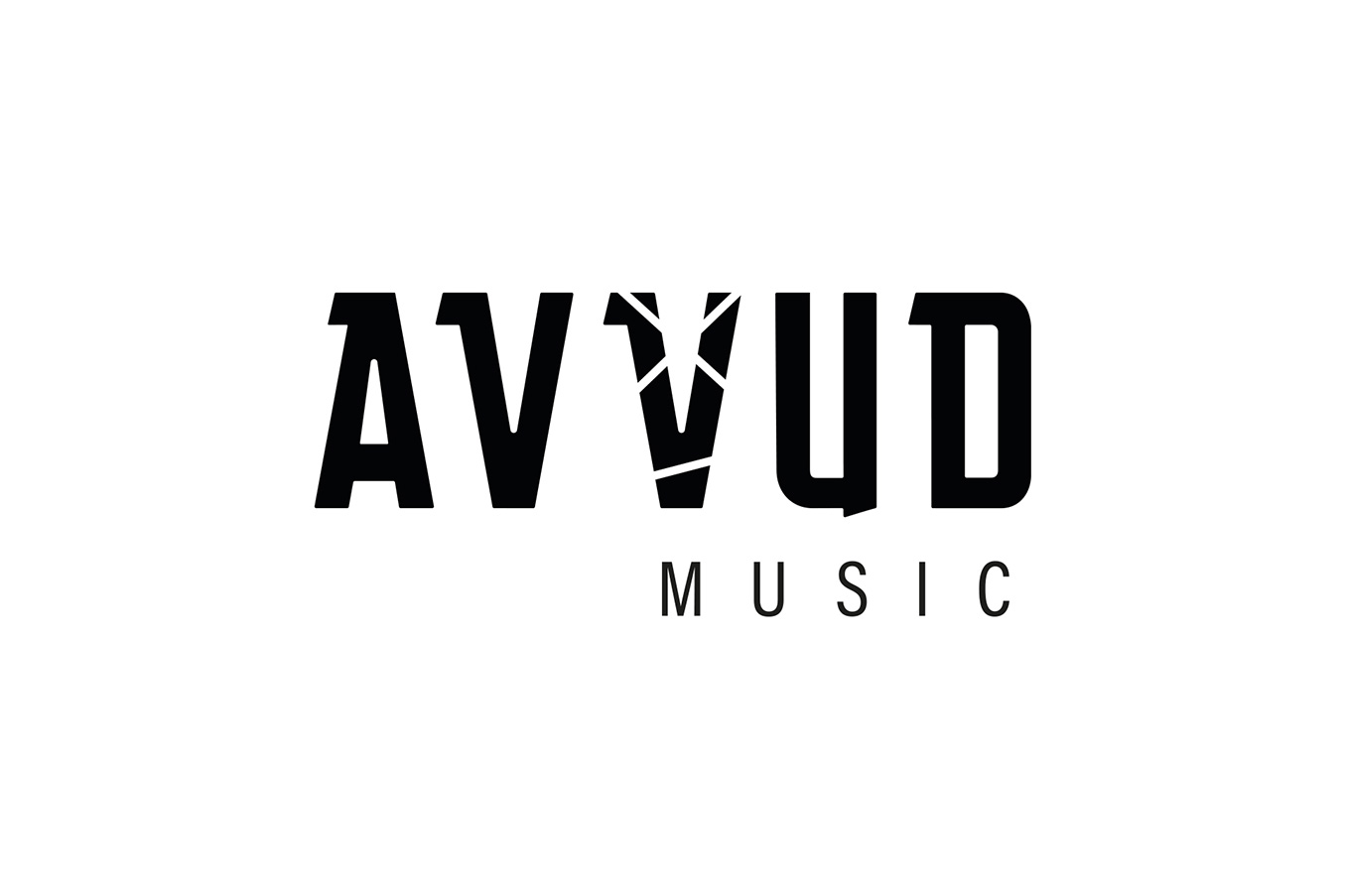 Logo design for electronic music label AVVUD Music by Yvonne Hartmann