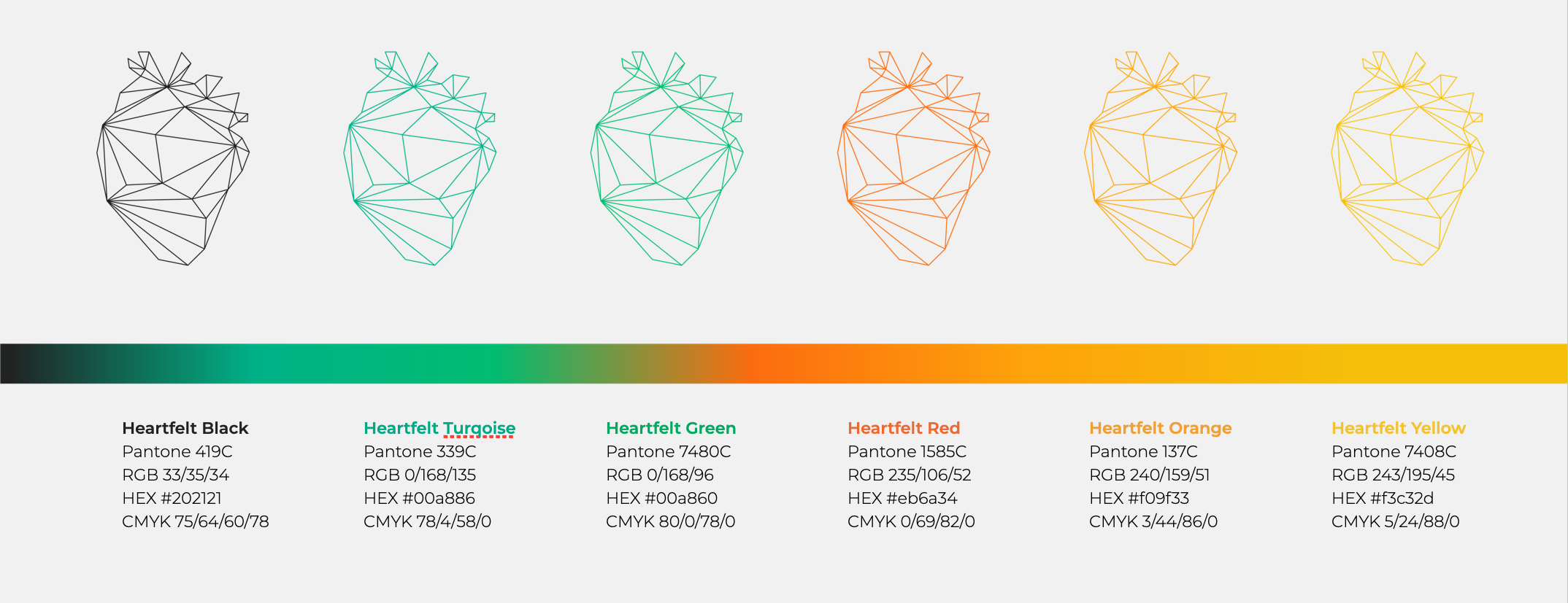 Brand Color Palette for Heartfelt Management by Yvonne Hartmann