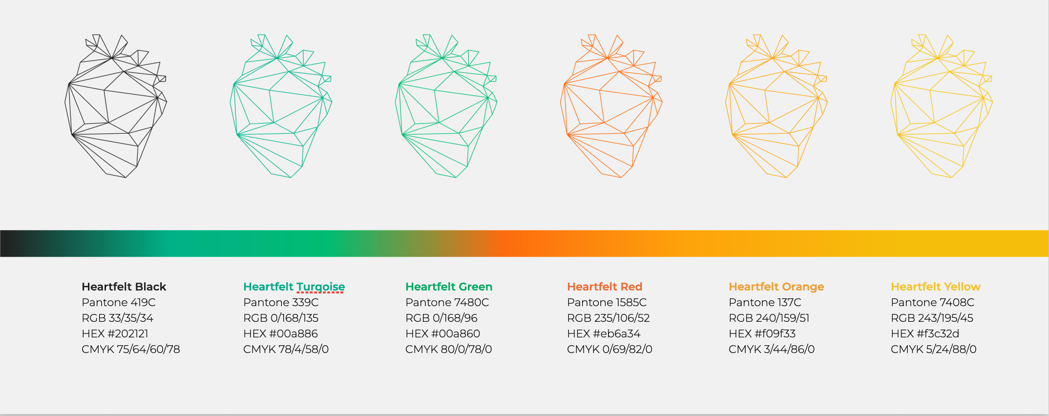 Brand Color Palette for Heartfelt Management by Yvonne Hartmann