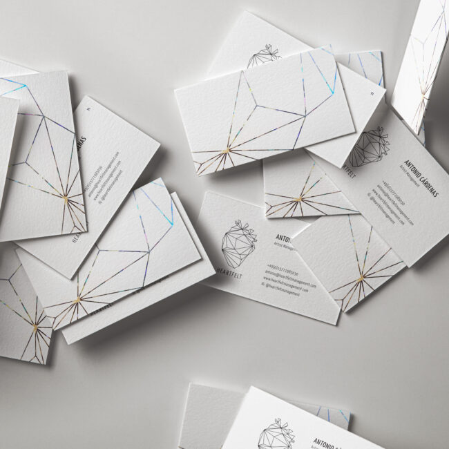 Corporate design for artist management agency Heartfelt Management by Yvonne Hartmann