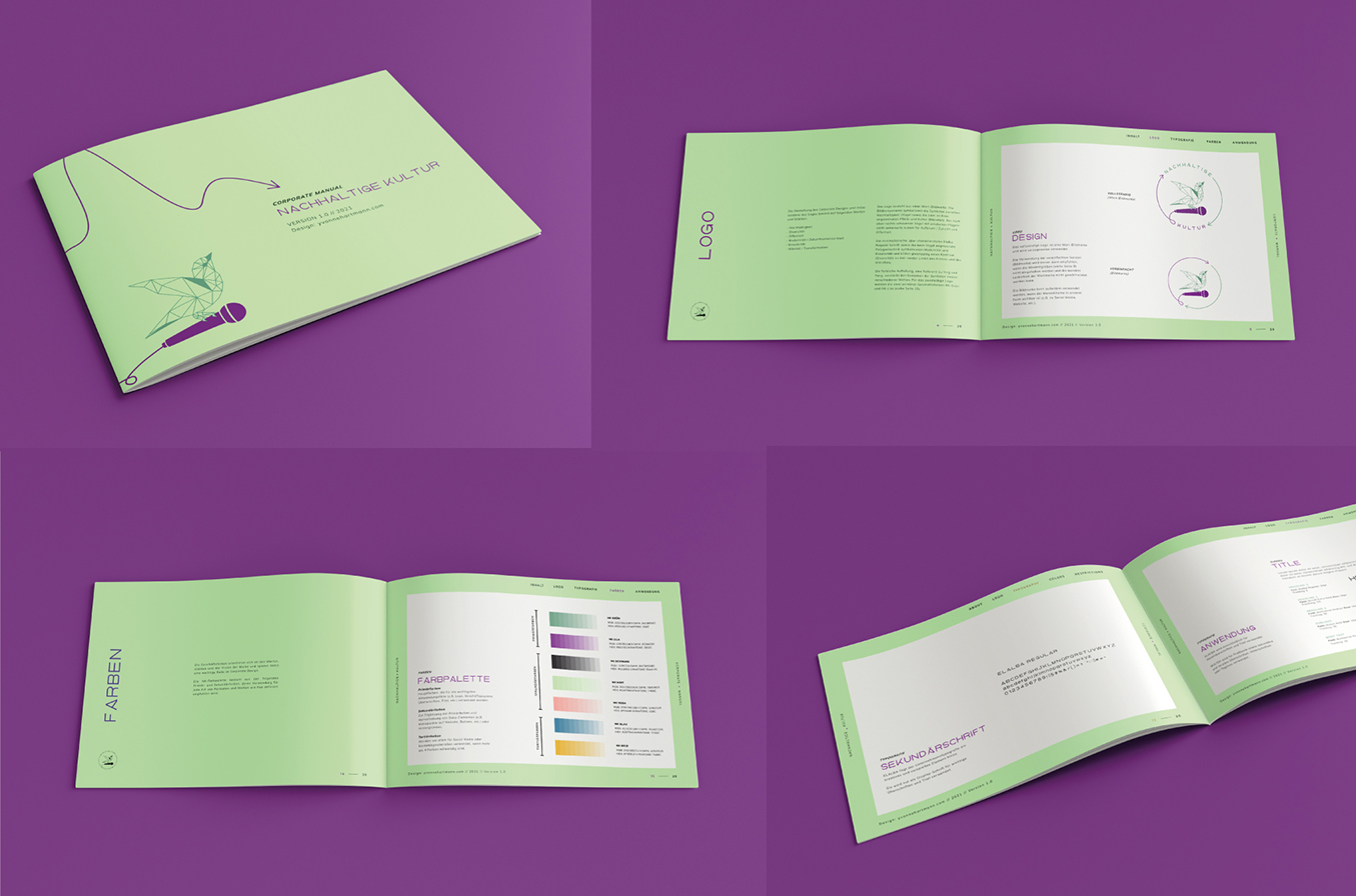Corporate design for consulting agency Nachhaltige Kultur by Yvonne Hartmann