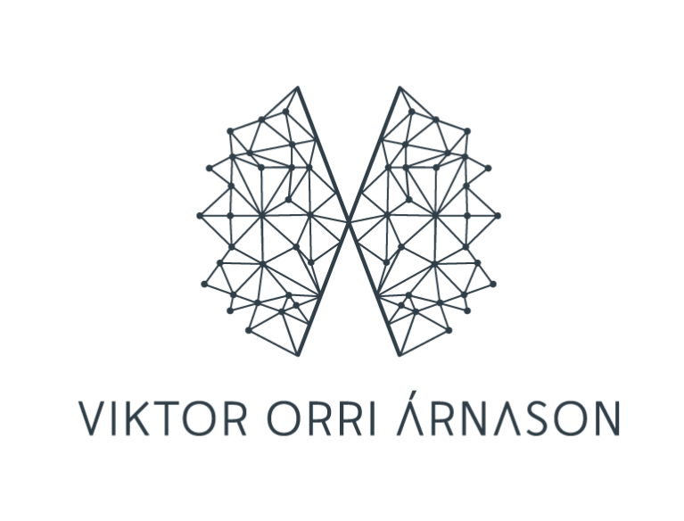 Logo design for Viktor Orri Árnason by Yvonne Hartmann