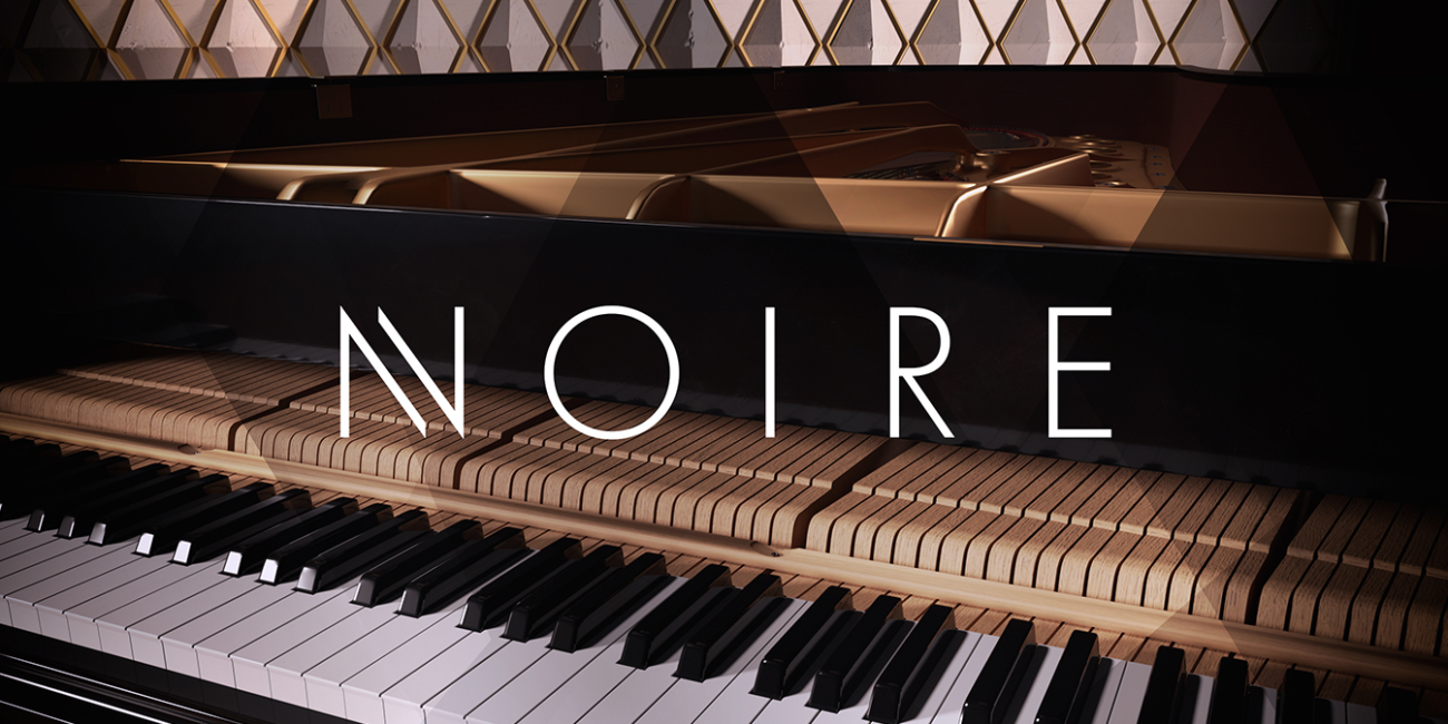 Product artwork for Native Instruments' and Nils Frahm's Grand Piano sound library "Noire" by Yvonne Hartmann