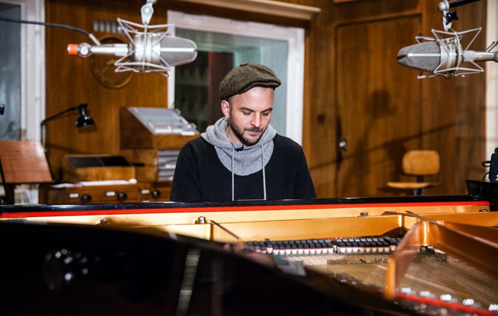 Nils Frahm in his studio captured for Native Instruments by Yvonne Hartmann