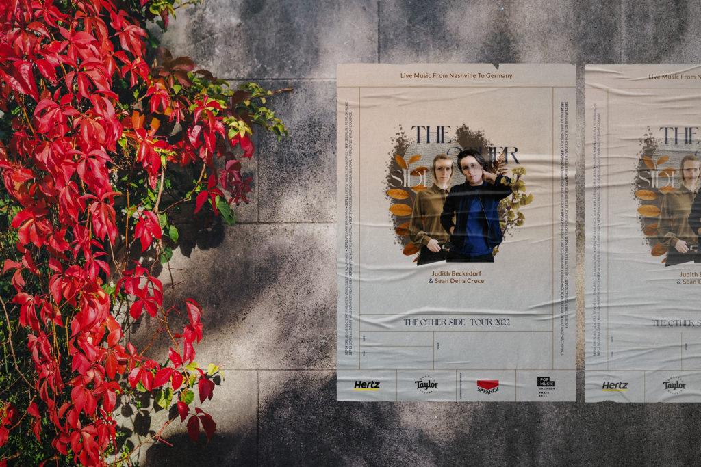 Tour poster design for the album release campaign for "The Other Side" by Yvonne Hartmann