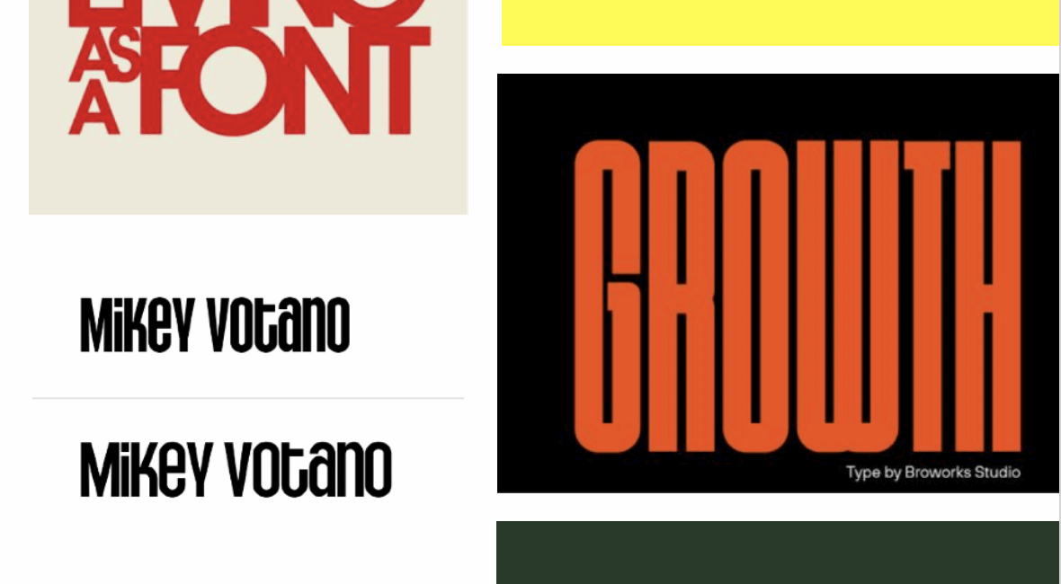 Mikey Votano mood board logo