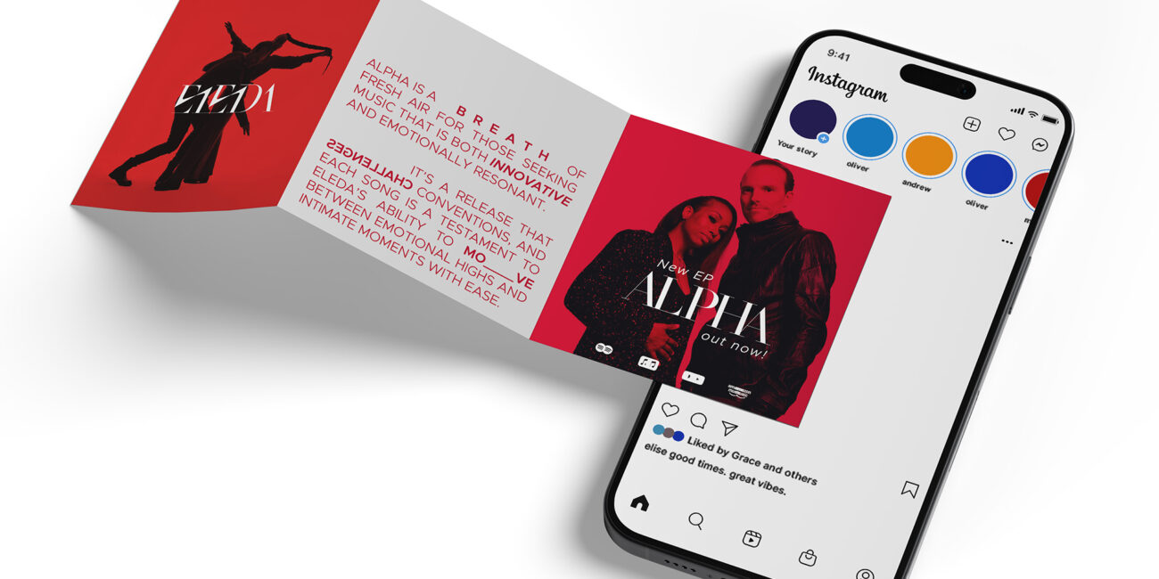 Social media post for music release campaign by Yvonne Hartmann