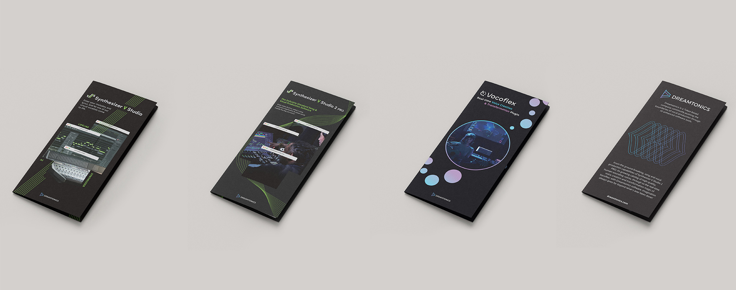 Product brochure desgin for Dreamtonics by Yvonne Hartmann