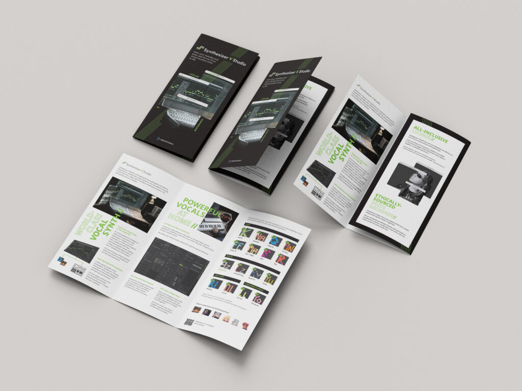 Product brochure desgin for Dreamtonics by Yvonne Hartmann