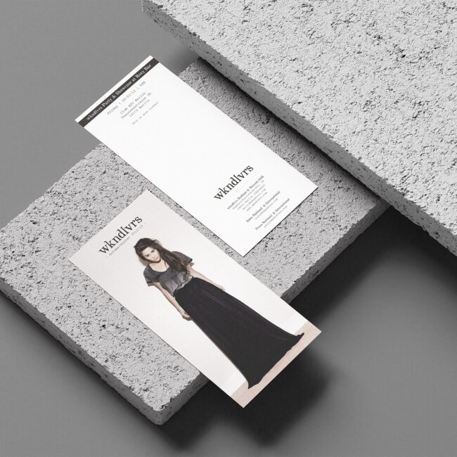 Flyer design for fashion label wkndlvrs by Yvonne Hartmann